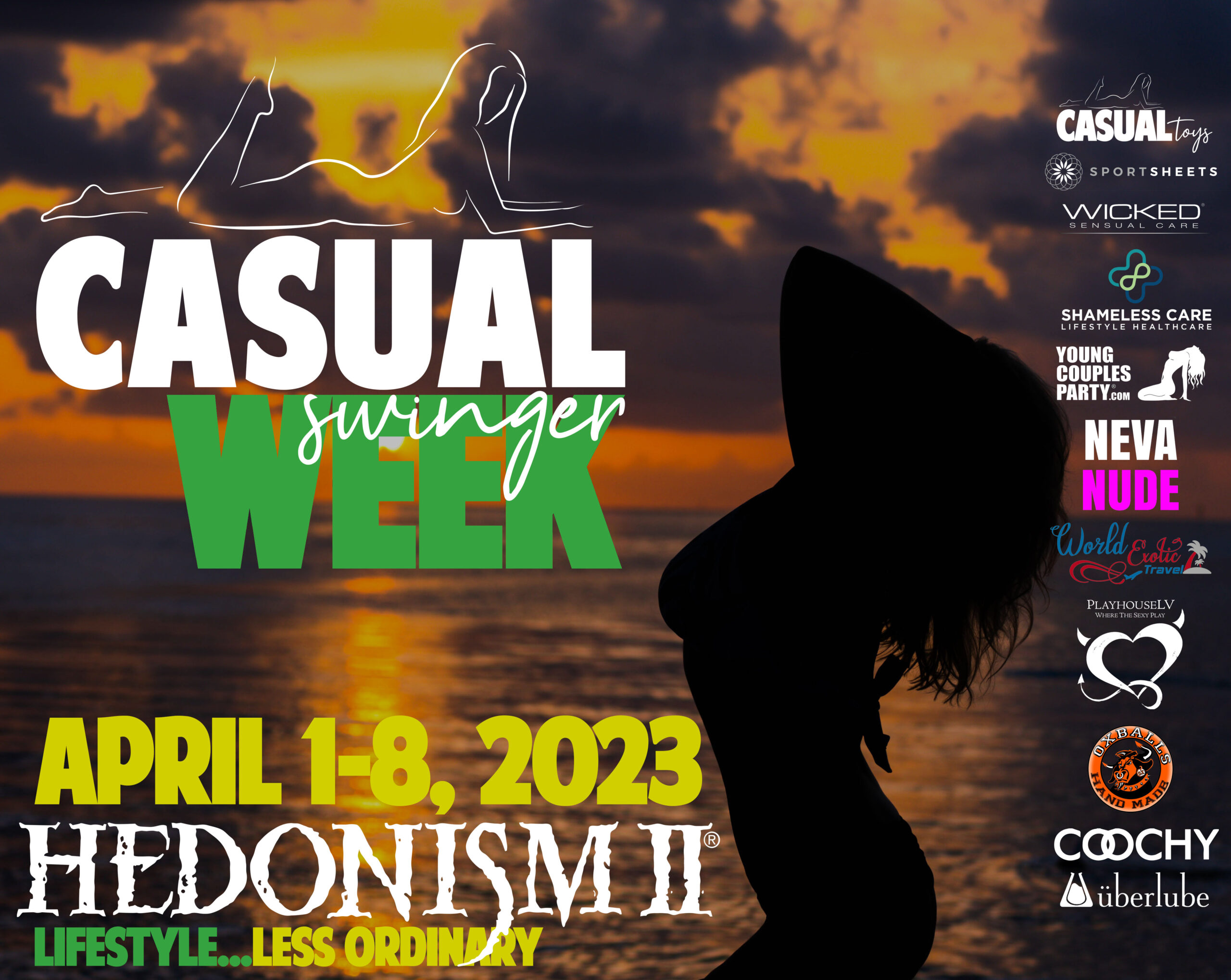 Sponsors & Dates for Casual Swinger Week @ Hedonism II